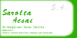 sarolta acsai business card